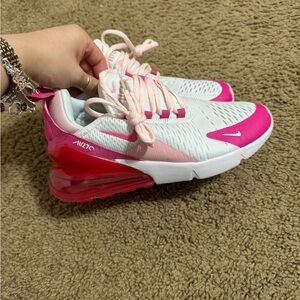 pink Nike air maxes 270